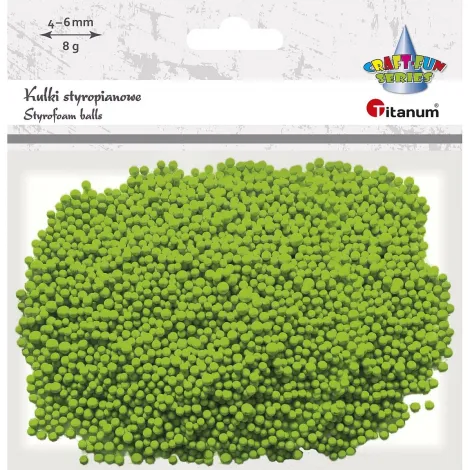 Kulki styropianowe Titanum 4-6mm, 8g Zielone jasne